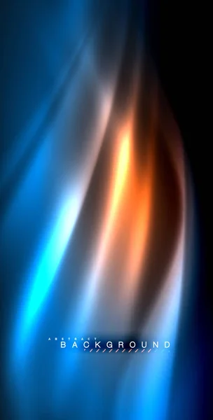 Неоновая светящаяся волна, волшебная энергия и свет движения фона — стоковый вектор
