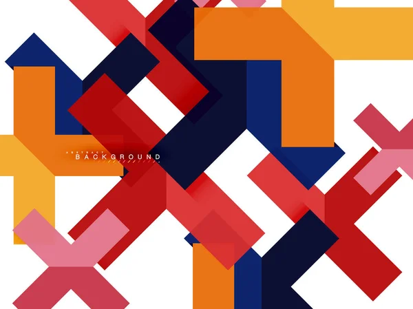 Formas geométricas abstractas multicolores, fondo de geometría para banner web — Vector de stock