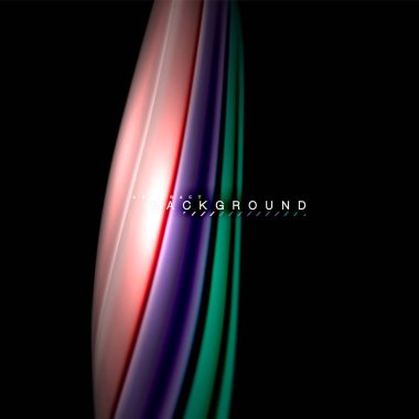 Sıvı karıştırma renkler dalga arka plan tasarlamak vektör. Renkli örgü dalgalar