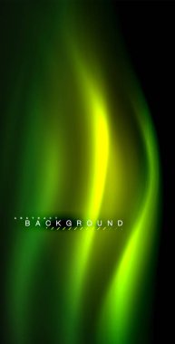 Neon parlayan dalga, sihirli enerji ve ışık arka plan