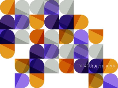 Mozaik arka plan üzerinde beyaz kare geometrik şekiller Döşe