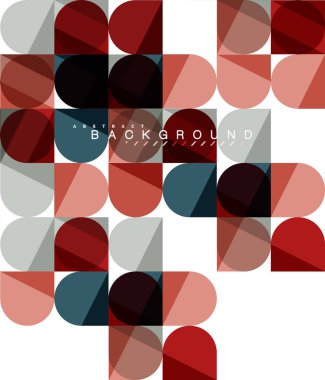 Mozaik arka plan üzerinde beyaz kare geometrik şekiller Döşe