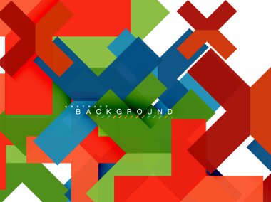 Çok renkli soyut geometrik şekiller, geometri arka plan web afiş için