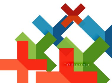 Çok renkli soyut geometrik şekiller, geometri arka plan web afiş için