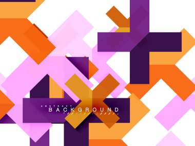 Çok renkli soyut geometrik şekiller, geometri arka plan web afiş için