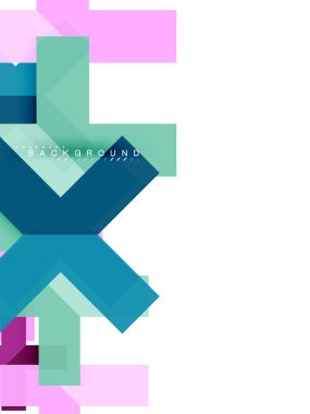 Çok renkli soyut geometrik şekiller, geometri arka plan web afiş için