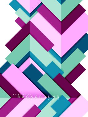 Çok renkli soyut geometrik şekiller, geometri arka plan web afiş için
