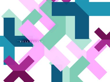 Çok renkli soyut geometrik şekiller, geometri arka plan web afiş için