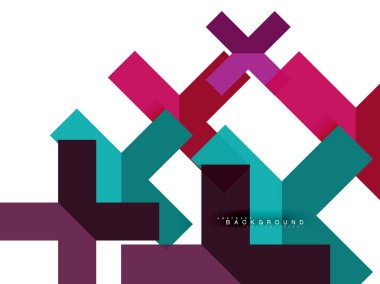 Çok renkli soyut geometrik şekiller, geometri arka plan web afiş için