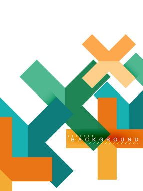 Çok renkli soyut geometrik şekiller, geometri arka plan web afiş için