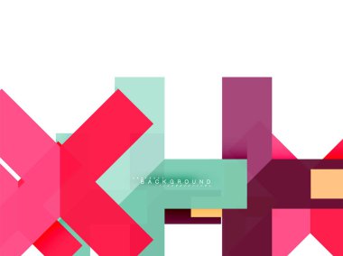 Çok renkli soyut geometrik şekiller, geometri arka plan web afiş için