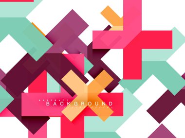 Çok renkli soyut geometrik şekiller, geometri arka plan web afiş için