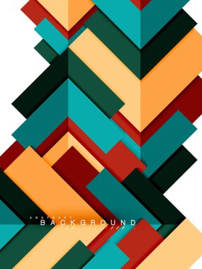 Çok renkli soyut geometrik şekiller, geometri arka plan web afiş için