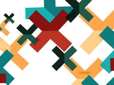 Çok renkli soyut geometrik şekiller, geometri arka plan web afiş için