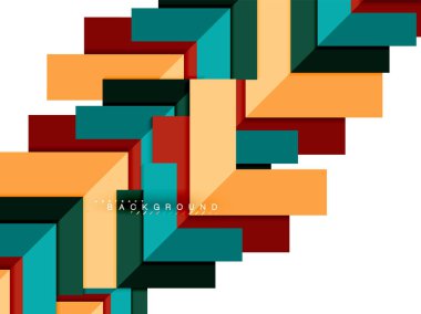 Çok renkli soyut geometrik şekiller, geometri arka plan web afiş için