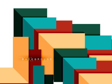 Çok renkli soyut geometrik şekiller, geometri arka plan web afiş için