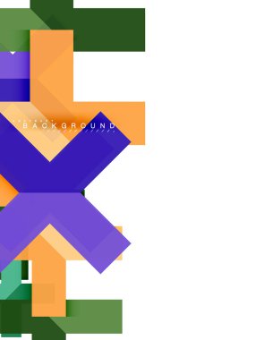 Çok renkli soyut geometrik şekiller, geometri arka plan web afiş için