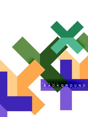 Çok renkli soyut geometrik şekiller, geometri arka plan web afiş için