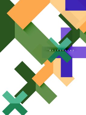 Çok renkli soyut geometrik şekiller, geometri arka plan web afiş için