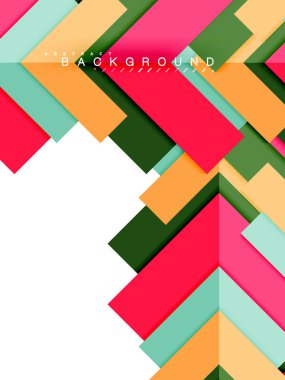 Çok renkli soyut geometrik şekiller, geometri arka plan web afiş için