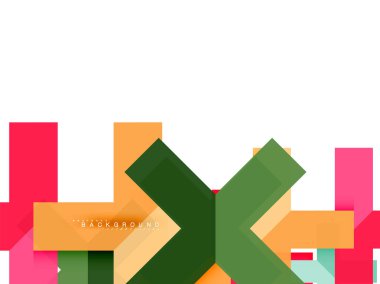 Çok renkli soyut geometrik şekiller, geometri arka plan web afiş için