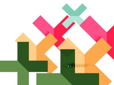 Çok renkli soyut geometrik şekiller, geometri arka plan web afiş için