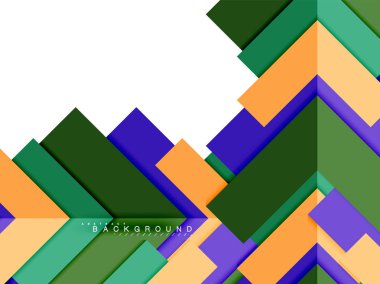 Çok renkli soyut geometrik şekiller, geometri arka plan web afiş için