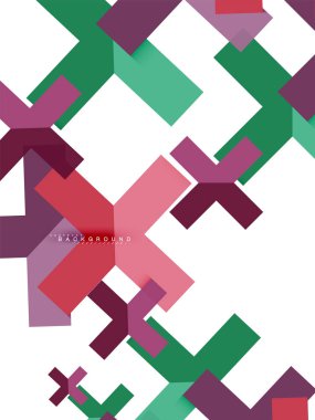 Çok renkli soyut geometrik şekiller, geometri arka plan web afiş için