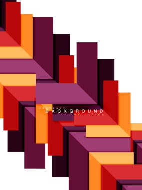 Çok renkli soyut geometrik şekiller, geometri arka plan web afiş için