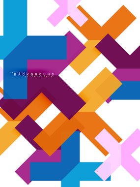 Çok renkli soyut geometrik şekiller, geometri arka plan web afiş için