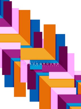 Çok renkli soyut geometrik şekiller, geometri arka plan web afiş için