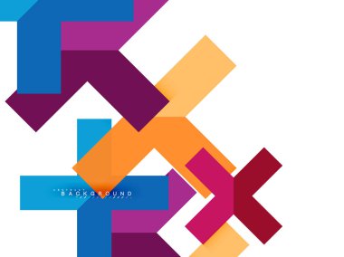 Çok renkli soyut geometrik şekiller, geometri arka plan web afiş için