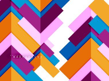 Çok renkli soyut geometrik şekiller, geometri arka plan web afiş için