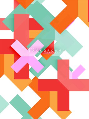 Çok renkli soyut geometrik şekiller, geometri arka plan web afiş için