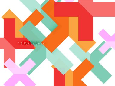 Çok renkli soyut geometrik şekiller, geometri arka plan web afiş için