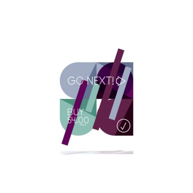 En az daire temiz soyut seçeneği adım Infographic tasarım öğesi, geometrik şekiller - iş veya web sunumu, app veya arabirim için örnek metin kareler, daireler ve satırların düzeniyle yuvarlak