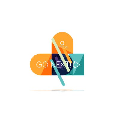 En az daire temiz soyut seçeneği adım Infographic tasarım öğesi, geometrik şekiller - Tur kareler, daireler ve satırları düzeni ile örnek metin