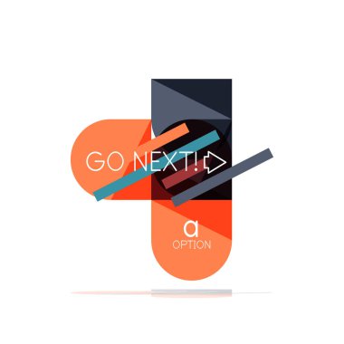 En az daire temiz soyut seçeneği adım Infographic tasarım öğesi, geometrik şekiller - Tur kareler, daireler ve satırları düzeni ile örnek metin