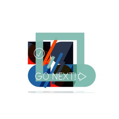 En az daire temiz soyut seçeneği adım Infographic tasarım öğesi, geometrik şekiller - Tur kareler, daireler ve satırları düzeni ile örnek metin