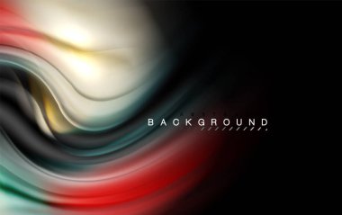 Sıvı sıvı renkler tasarım, renkli mermer veya plastik dalgalı doku arka plan, siyah, iş veya teknoloji sunu veya web broşür için parlak renkli öğeleri kapak tasarımı, duvar kağıdı