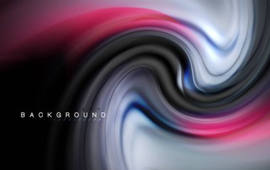 Sıvı sıvı renkler tasarım, renkli mermer veya plastik dalgalı doku arka plan, siyah, iş veya teknoloji sunu veya web broşür için parlak renkli öğeleri kapak tasarımı, duvar kağıdı