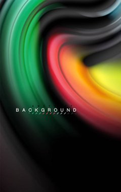 Sıvı sıvı renkler tasarım, renkli mermer veya plastik dalgalı doku arka plan, siyah, iş veya teknoloji sunu veya web broşür için parlak renkli öğeleri kapak tasarımı, duvar kağıdı