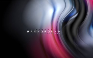 Sıvı sıvı renkler tasarım, renkli mermer veya plastik dalgalı doku arka plan, siyah, iş veya teknoloji sunu veya web broşür için parlak renkli öğeleri kapak tasarımı, duvar kağıdı