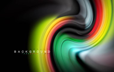 Sıvı sıvı renkler tasarım, renkli mermer veya plastik dalgalı doku arka plan, siyah, iş veya teknoloji sunu veya web broşür için parlak renkli öğeleri kapak tasarımı, duvar kağıdı