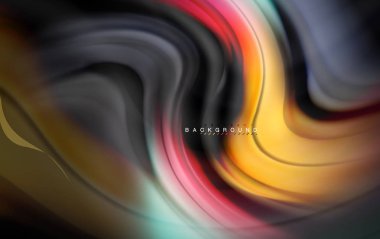 Sıvı sıvı renkler tasarım, renkli mermer veya plastik dalgalı doku arka plan, siyah, iş veya teknoloji sunu veya web broşür için parlak renkli öğeleri kapak tasarımı, duvar kağıdı