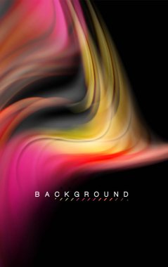 Sıvı sıvı renkler tasarım, renkli mermer veya plastik dalgalı doku arka plan, siyah, iş veya teknoloji sunu veya web broşür için parlak renkli öğeleri kapak tasarımı, duvar kağıdı