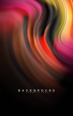 Sıvı sıvı renkler tasarım, renkli mermer veya plastik dalgalı doku arka plan, siyah, iş veya teknoloji sunu veya web broşür için parlak renkli öğeleri kapak tasarımı, duvar kağıdı