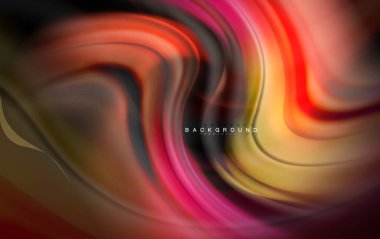 Sıvı sıvı renkler tasarım, renkli mermer veya plastik dalgalı doku arka plan, siyah, iş veya teknoloji sunu veya web broşür için parlak renkli öğeleri kapak tasarımı, duvar kağıdı