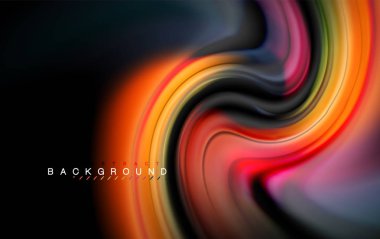 Sıvı sıvı renkler tasarım, renkli mermer veya plastik dalgalı doku arka plan, siyah, iş veya teknoloji sunu veya web broşür için parlak renkli öğeleri kapak tasarımı, duvar kağıdı