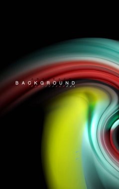 Sıvı sıvı renkler tasarım, renkli mermer veya plastik dalgalı doku arka plan, siyah, iş veya teknoloji sunu veya web broşür için parlak renkli öğeleri kapak tasarımı, duvar kağıdı